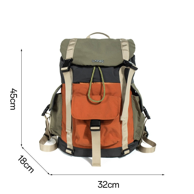 Contrast Color Outdoor Backpack