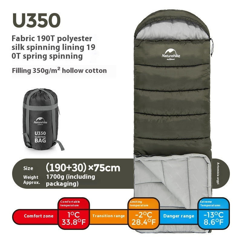 Envelope Hooded Sleeping Bag