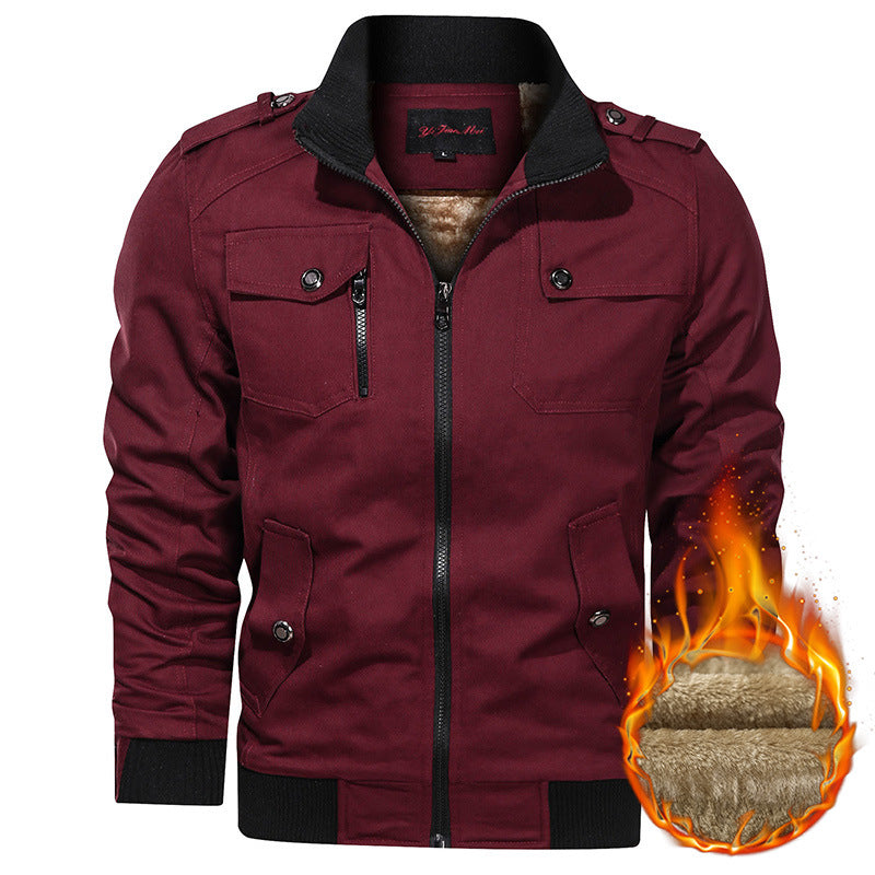 Korean Style Casual Polo Collar Jacket