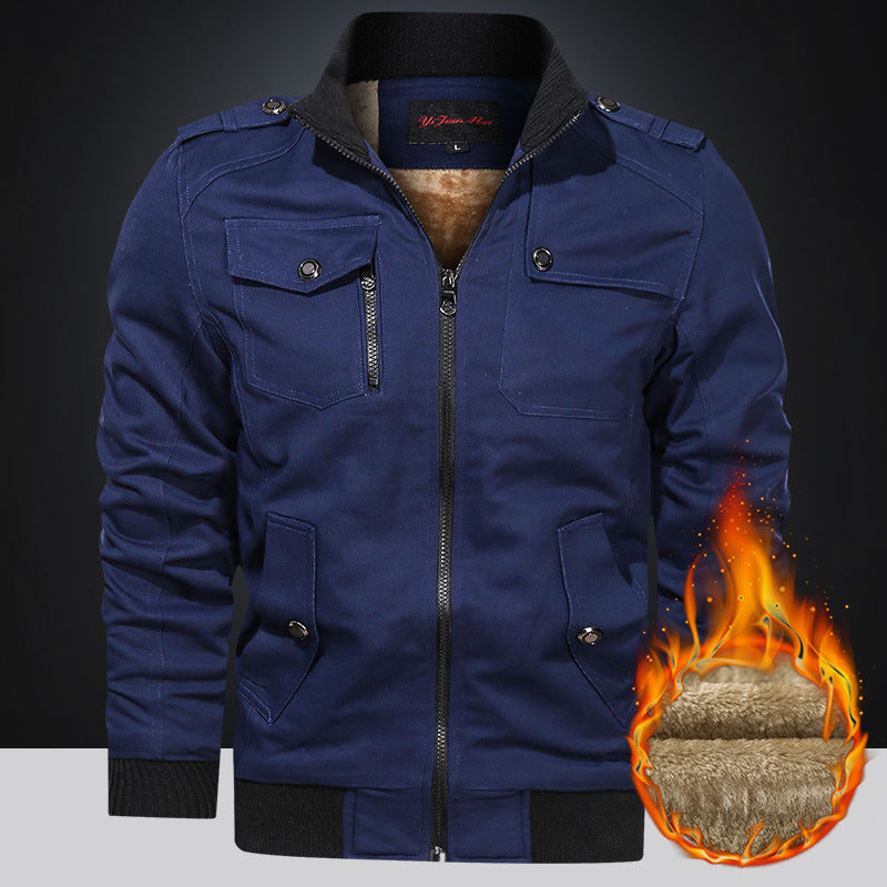 Korean Style Casual Polo Collar Jacket
