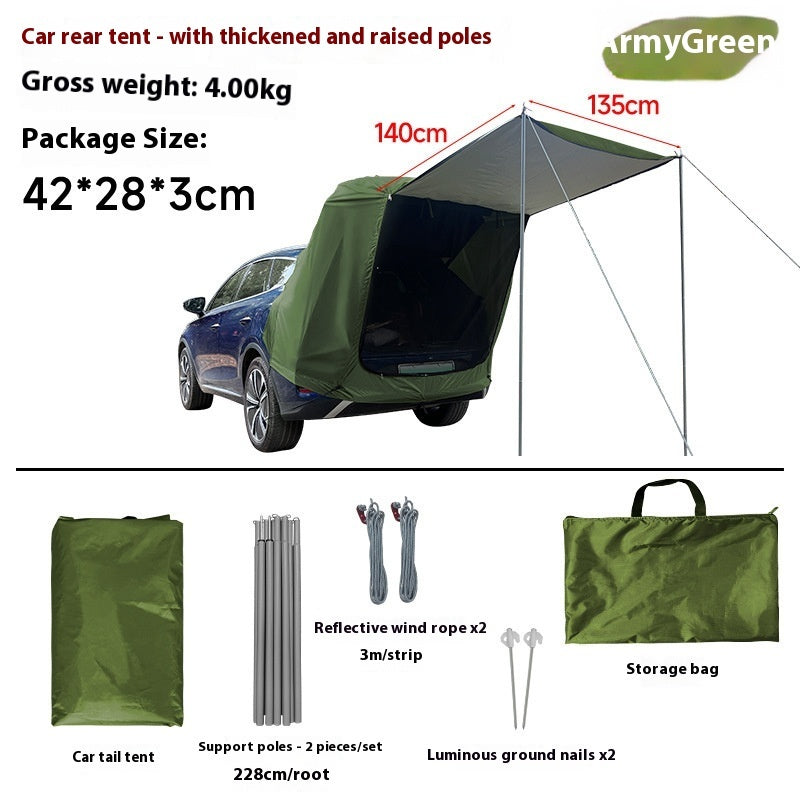 Outdoor Camping Roof Extension Rear Tent