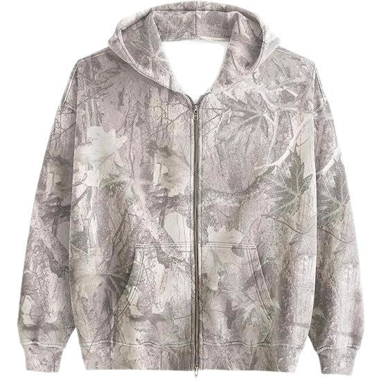 Men's And Women's Hooded Camouflage Jacket