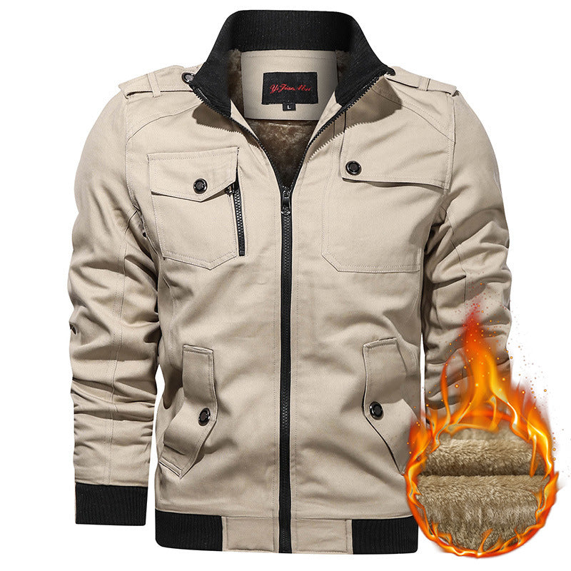 Korean Style Casual Polo Collar Jacket