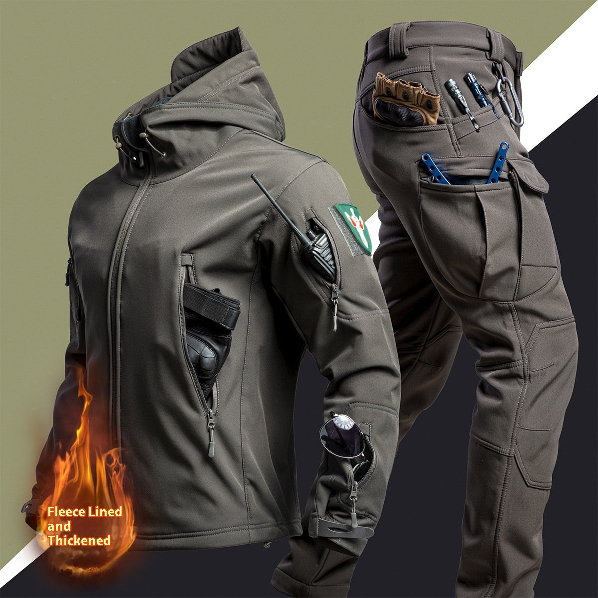 Camouflage Winter Outdoors Shell Jacket