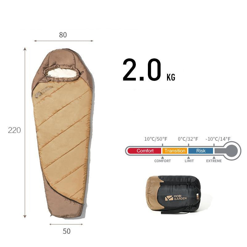Sleeping Bag Mummy Outdoor Camping Thickened