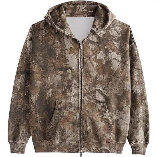 Men's And Women's Hooded Camouflage Jacket