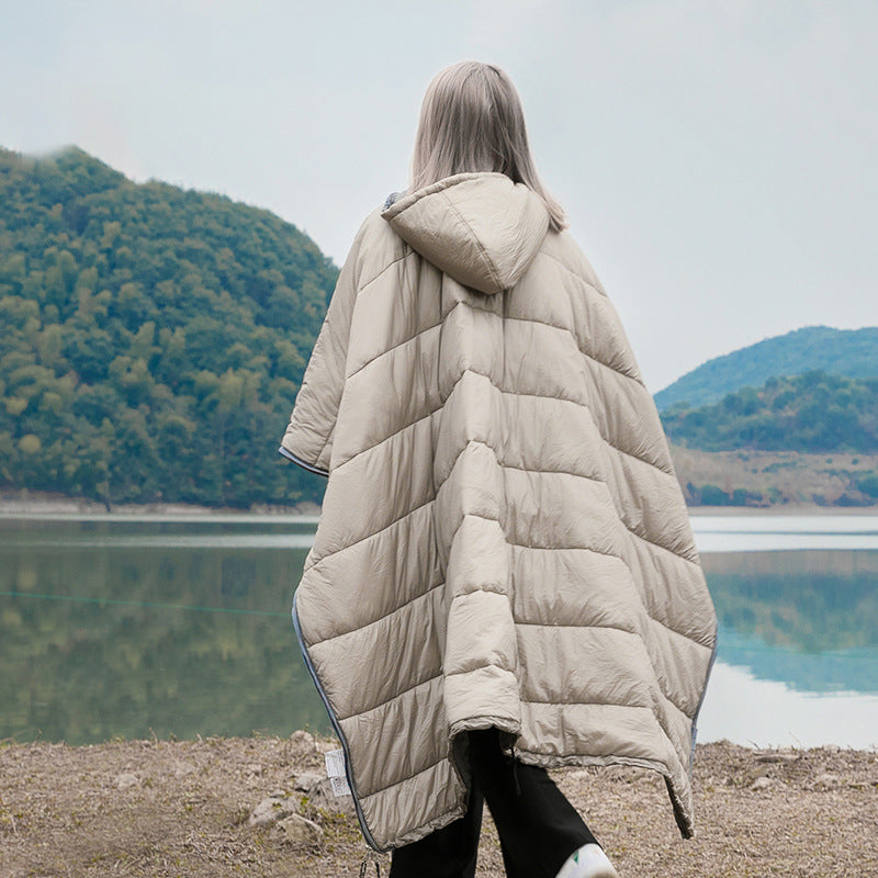 Thickened Cold Protection Cloak Sleeping Bag