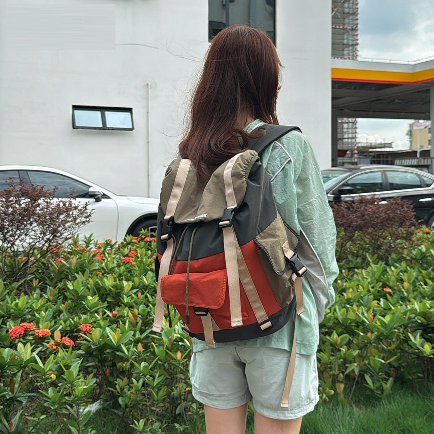 Contrast Color Outdoor Backpack