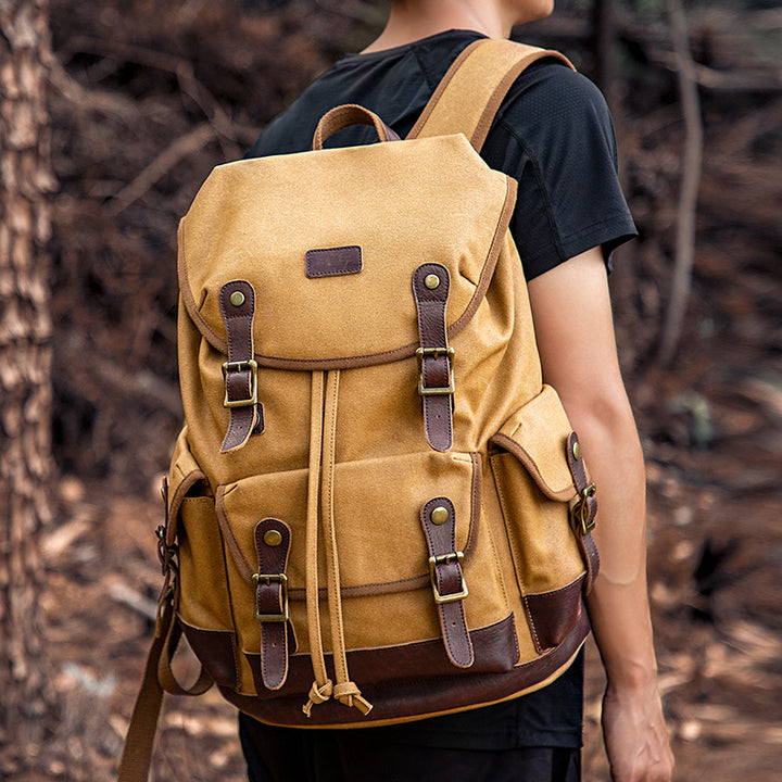 Large Capacity Outdoor Canvas Vintage Backpack