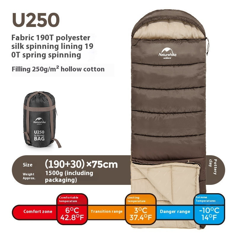 Envelope Hooded Sleeping Bag