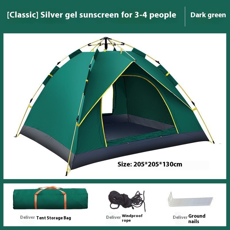 3-4 Double Automatic Outdoor Camping Tent