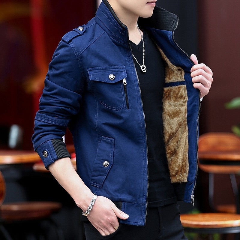 Korean Style Casual Polo Collar Jacket