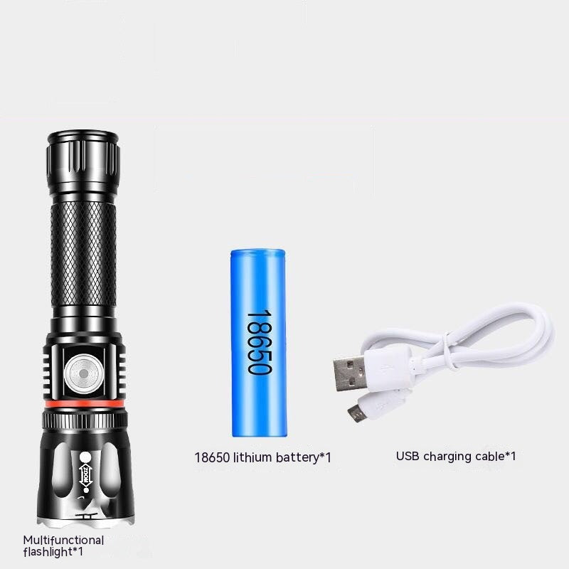 Outdoor Camping Telescopic T6 Strong Light Flashlight