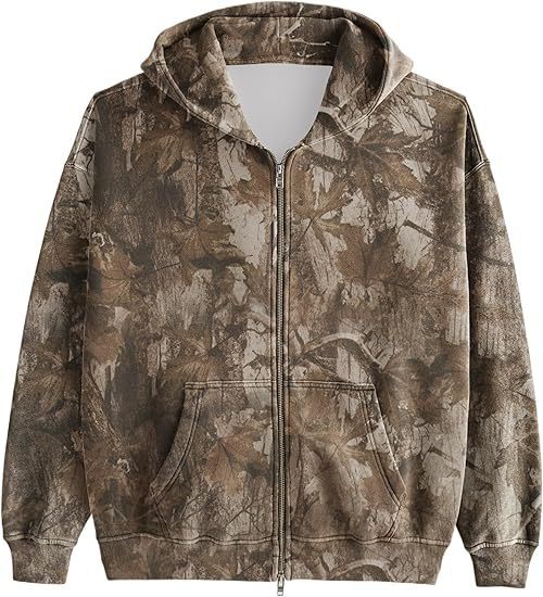 Men's And Women's Hooded Camouflage Jacket