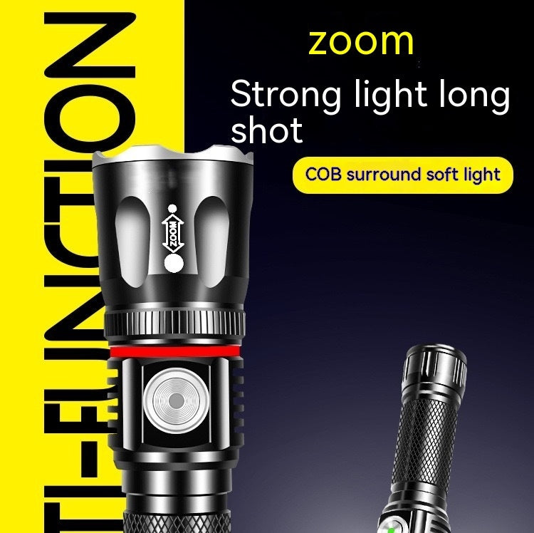 Outdoor Camping Telescopic T6 Strong Light Flashlight