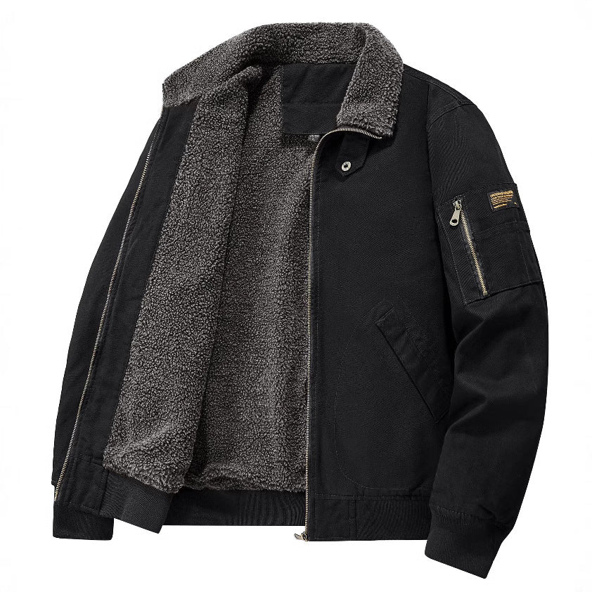 Fleece-lined And Thickened Cotton Jacket
