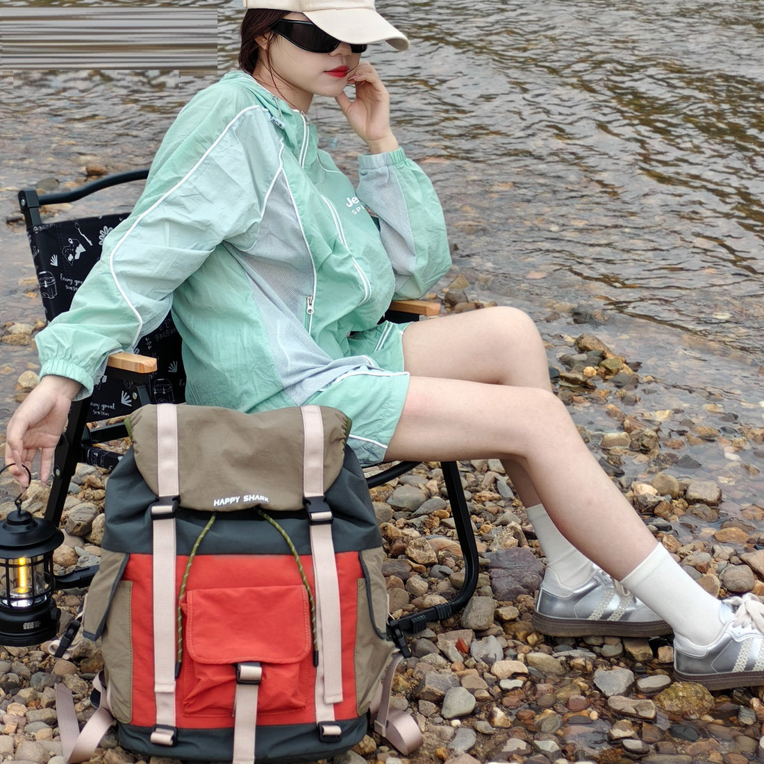 Contrast Color Outdoor Backpack