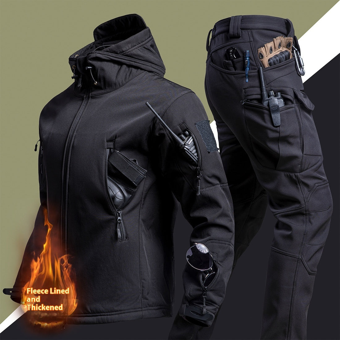 Camouflage Winter Outdoors Shell Jacket