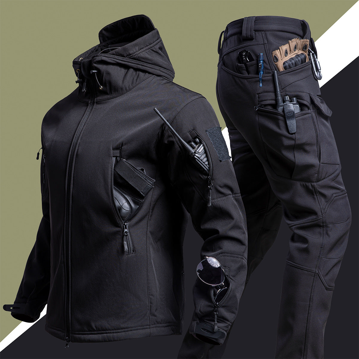 Camouflage Winter Outdoors Shell Jacket