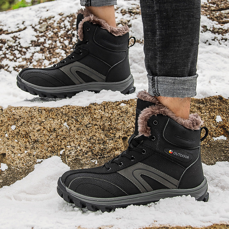 Velvet Warm Plus Size Hiking Boots