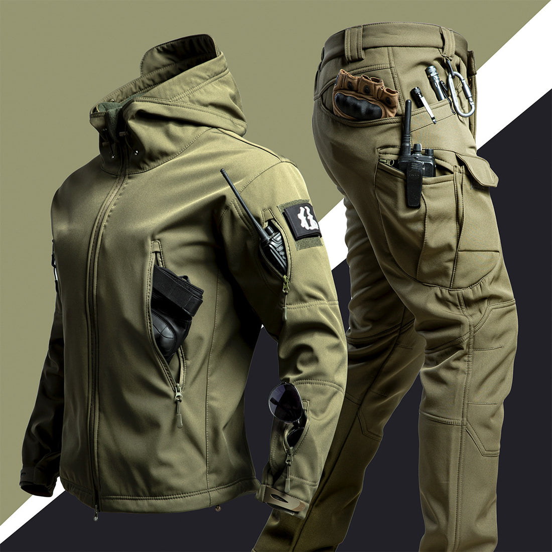 Camouflage Winter Outdoors Shell Jacket