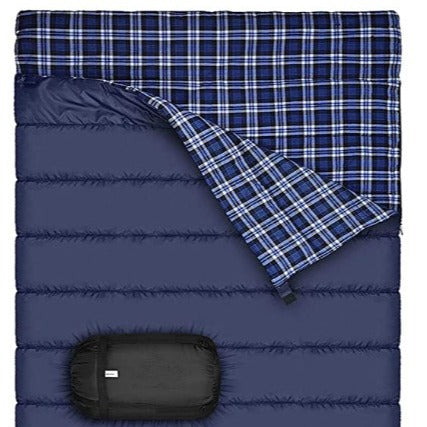 Outdoor Camping Flannel Sleeping Bag With Pillow