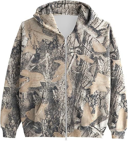 Men's And Women's Hooded Camouflage Jacket