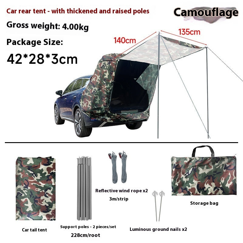 Outdoor Camping Roof Extension Rear Tent