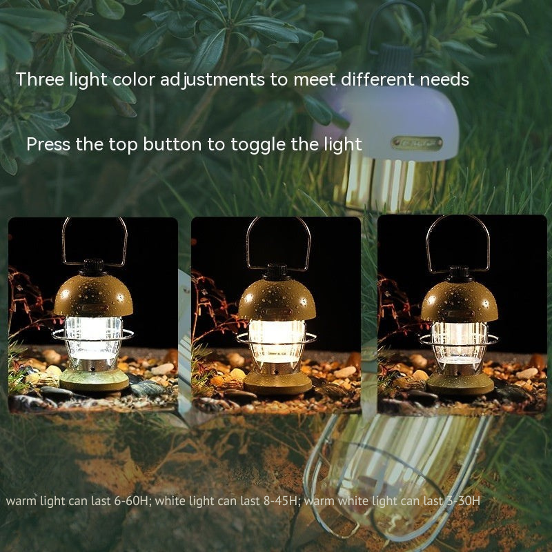 outdoor camping lantern with usb charging port